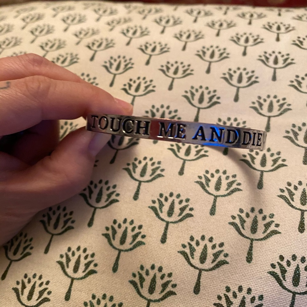 Badass Silver Adjustable Bangle